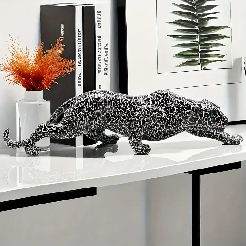 Black Jaguar Modern Statue