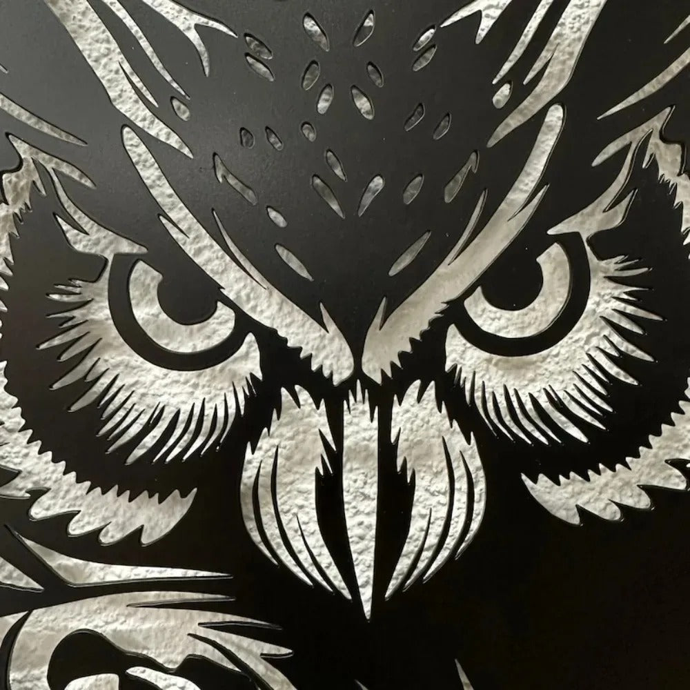 Fierce Owl Metal Wall Art