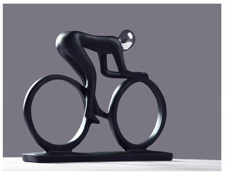Modern Art Cyclist Couple Statue