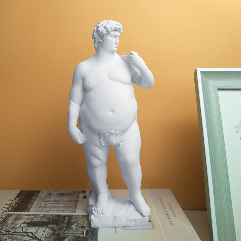 Antique Chubby David Funny Statue