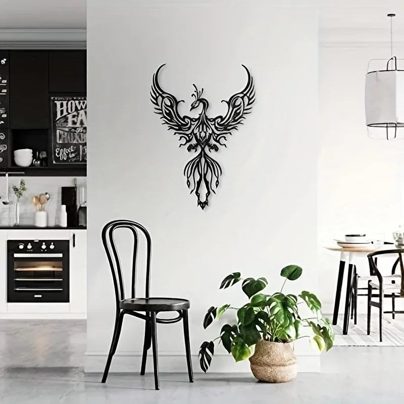 Phoenix Rising Metal Wall Art