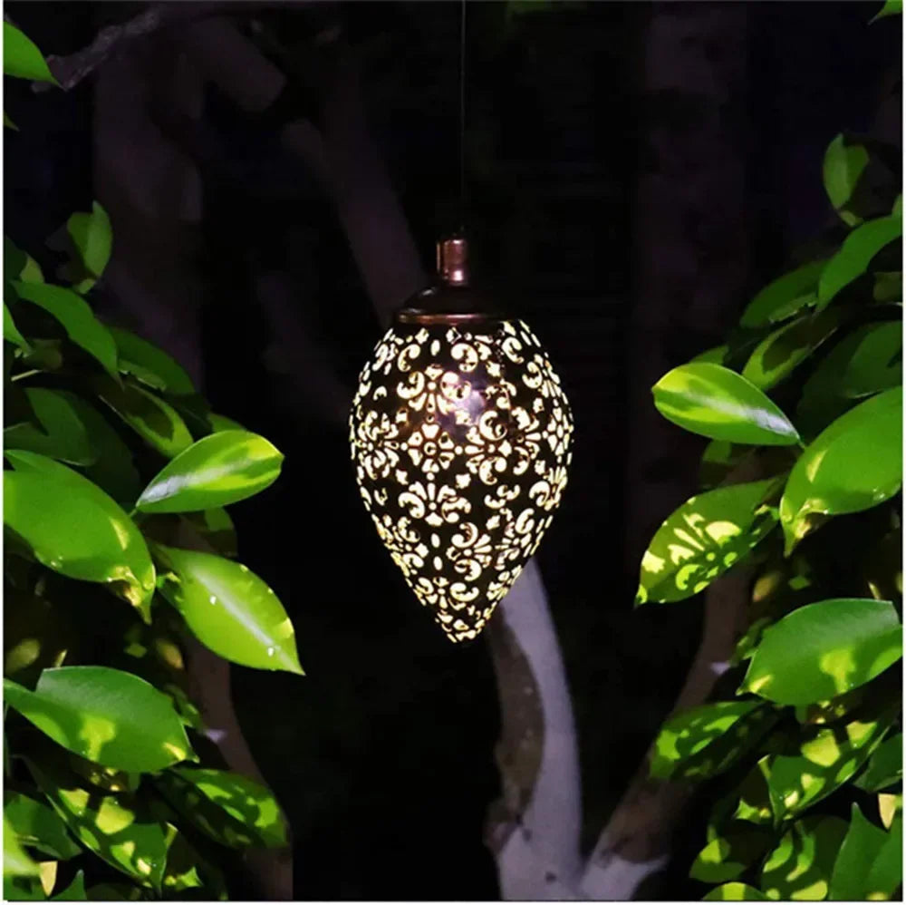 Solar Hanging Pattern Lantern Garden Decoration