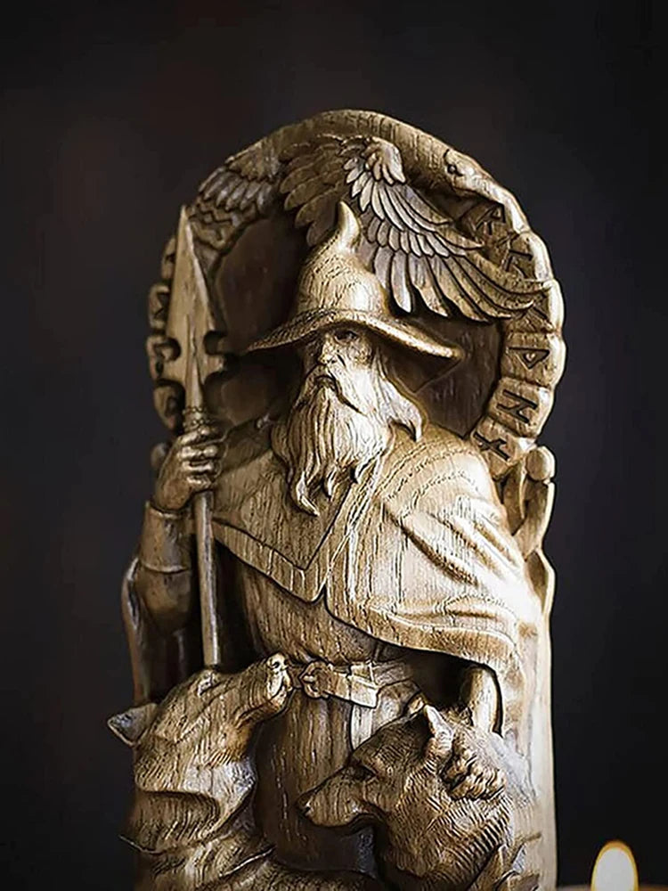 Ancient Nordic Odin Sculpture