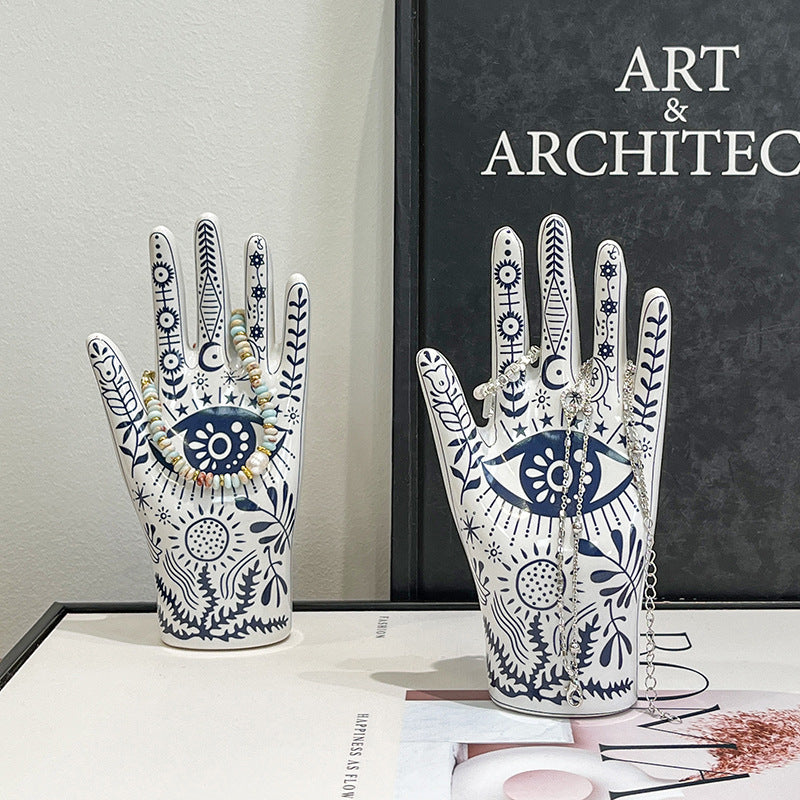 Hamsa Hand Evil Eye Sculpture