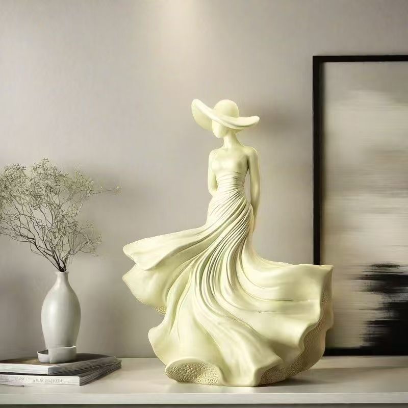 The Turning Back Elegant Lady Statue