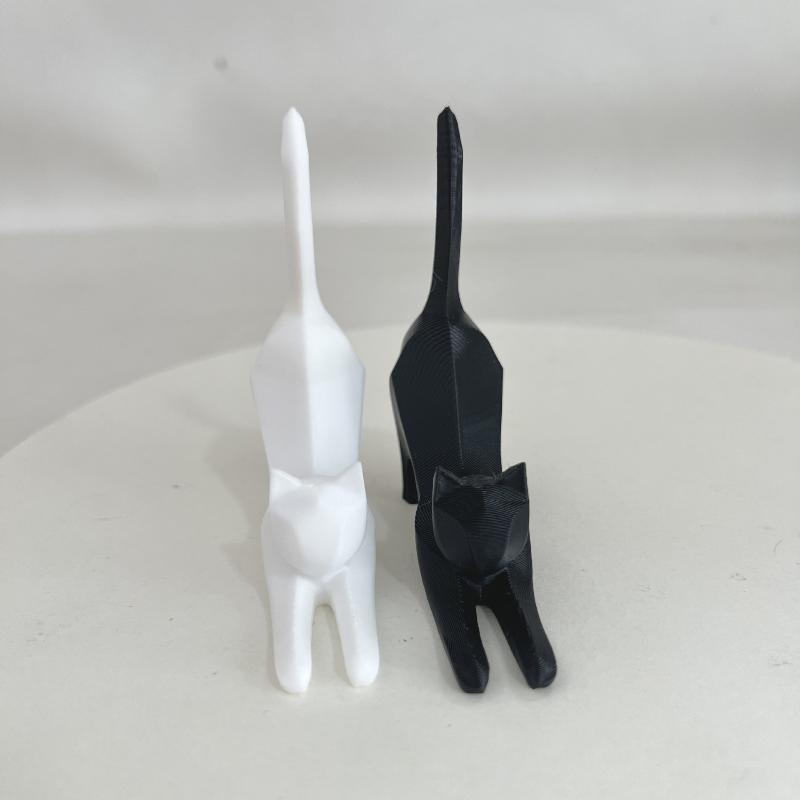 Nordic Geometric Stretching Cat Shelf Sculpture