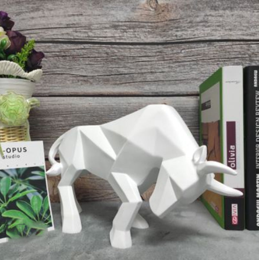 Wall Street Bull Geometric Statue