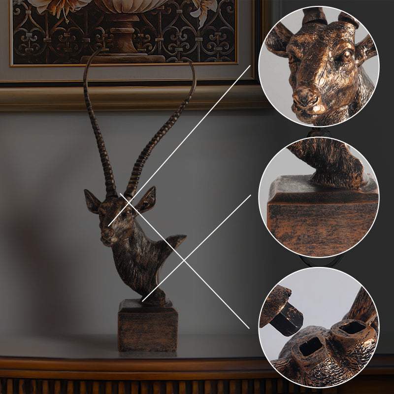 Vintage Antelope Head Sculpture