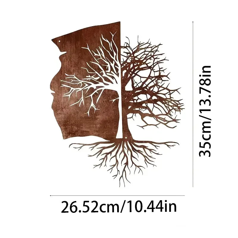Abstract Split Tree Wall Art
