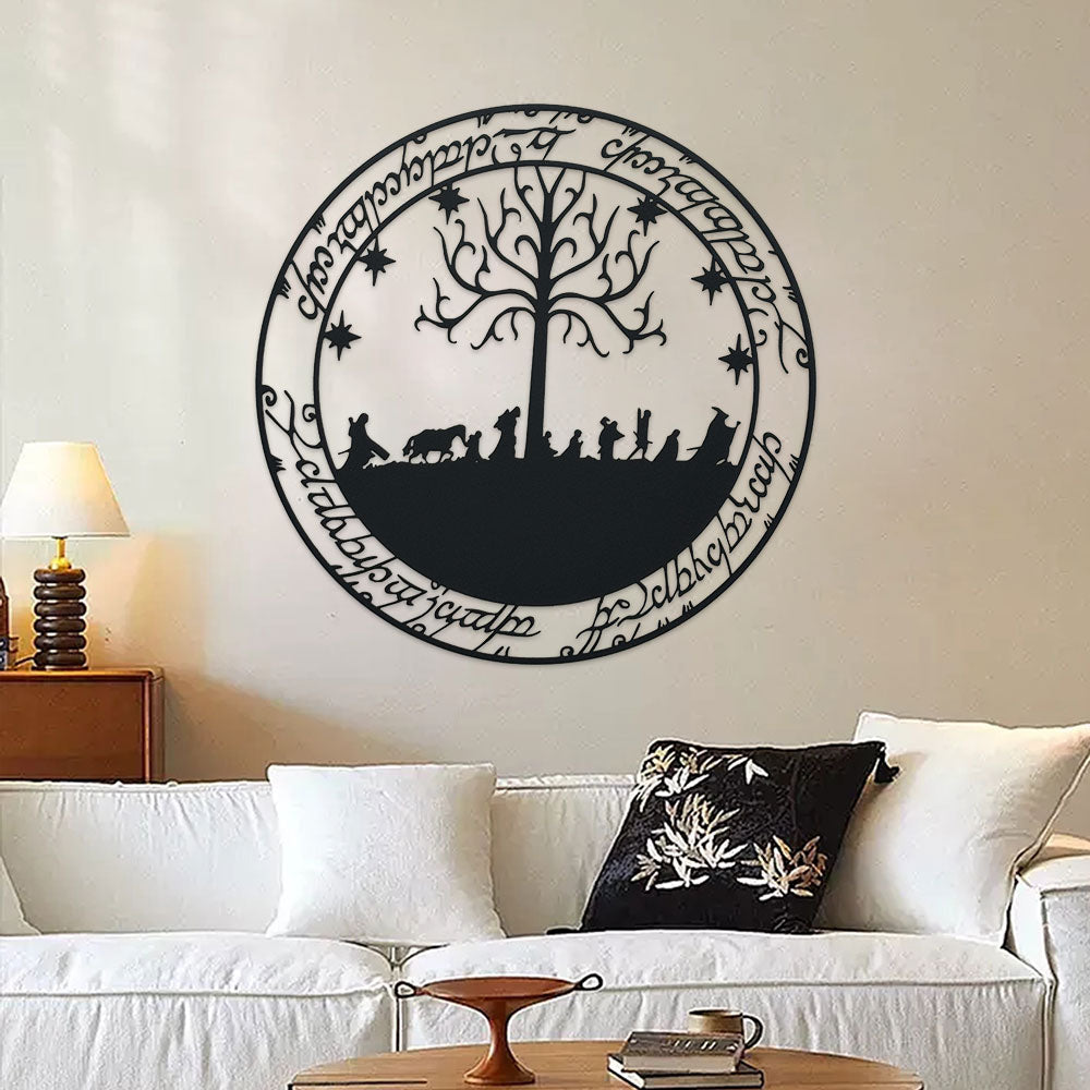 Fellowship Elven Runes Metal Wall Art