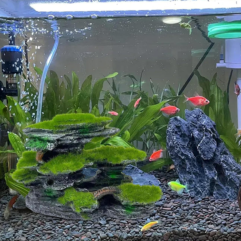 Layered Moss Rock Aquarium Ornament