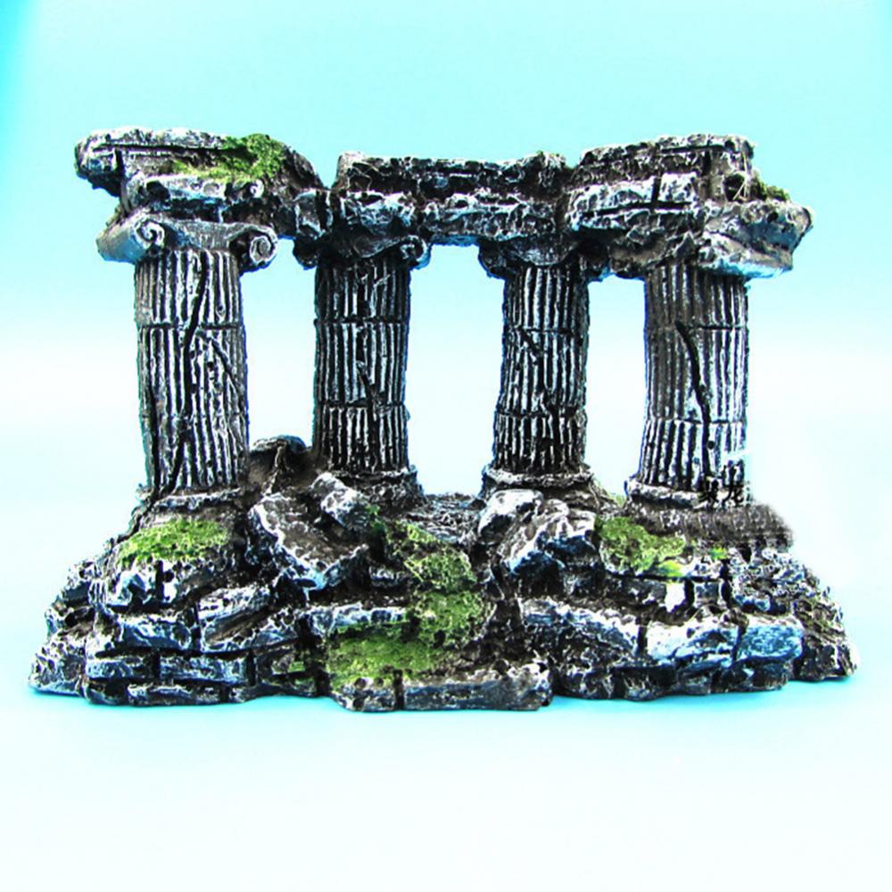 Ancient Greek Ruins Aquarium Ornament
