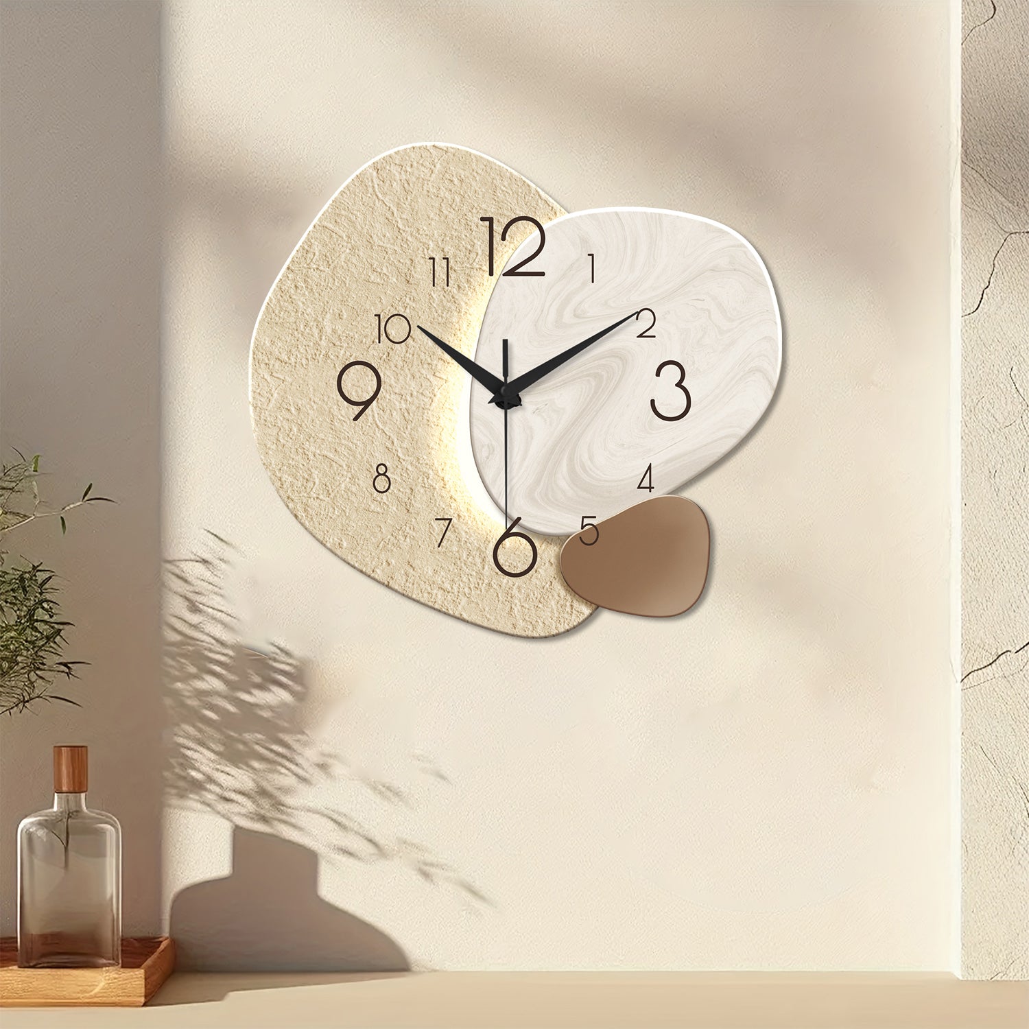 Organic Stone & Marble Wall Clock