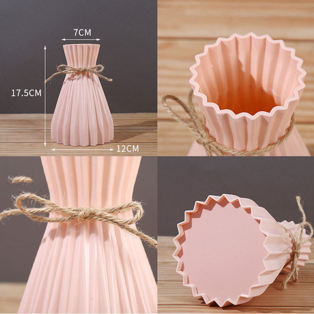 Nordic Pleated Ceramic Vase