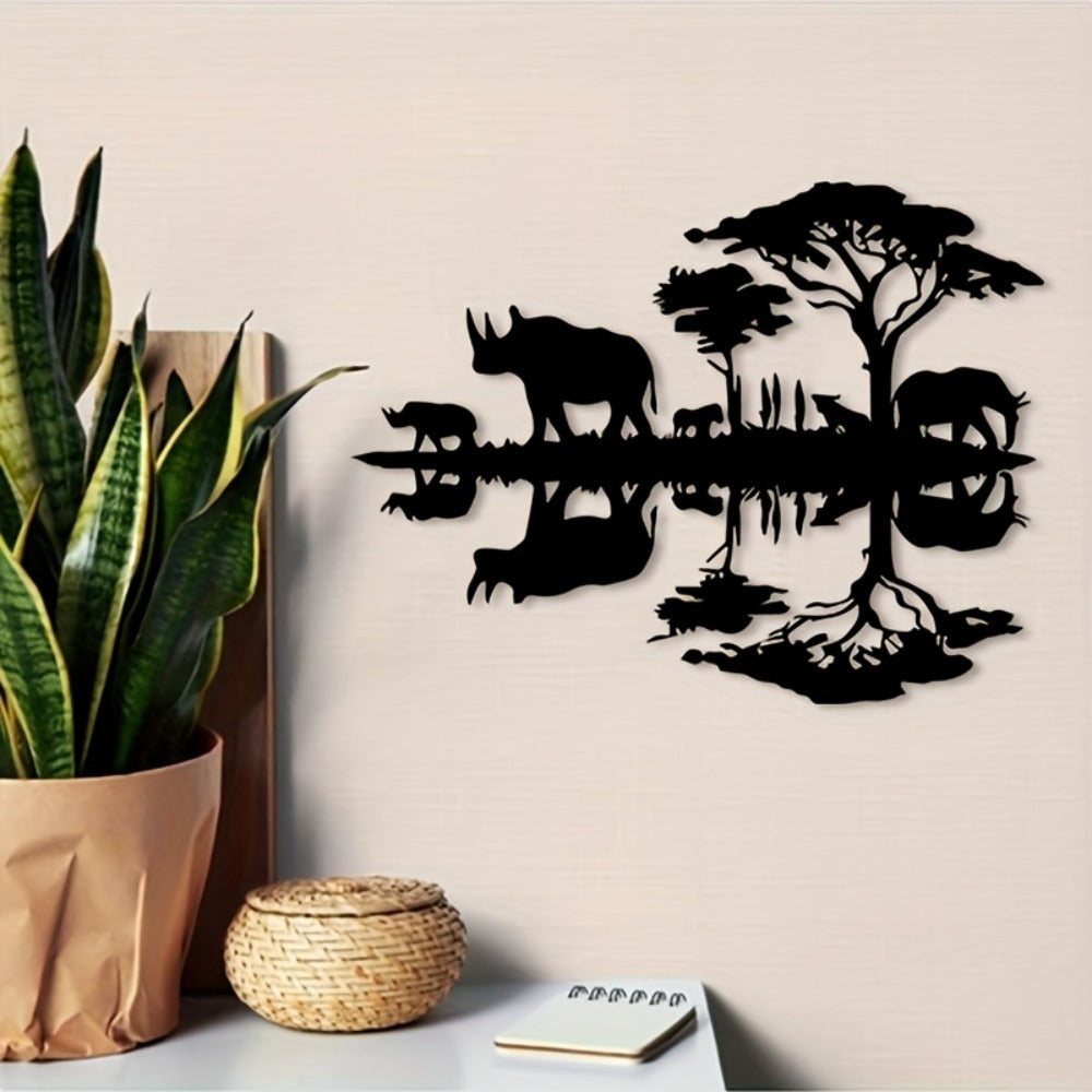 Savanna Reflection Metal Wall Art