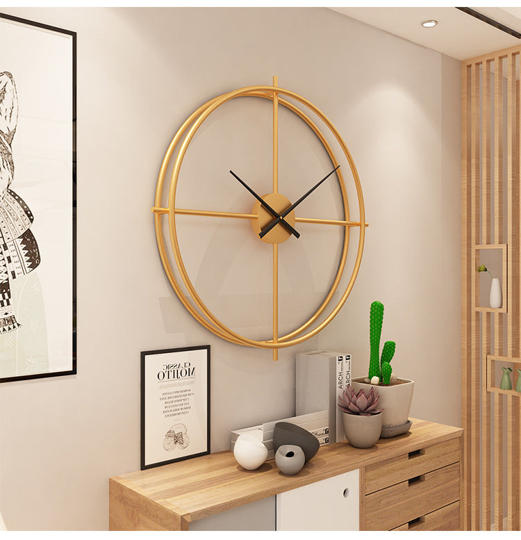 Large Round Metal Wall Clock