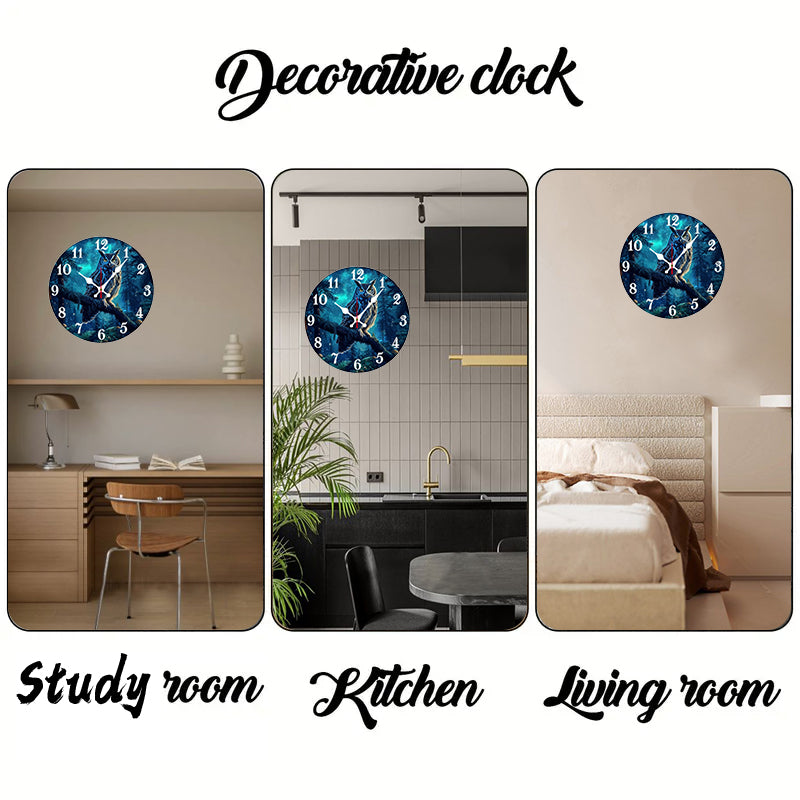 Mystical Forest Owl Wall Clock