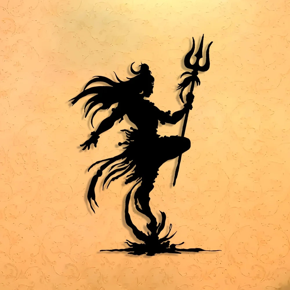 Shiva Nataraja Silhouette Metal Wall Art