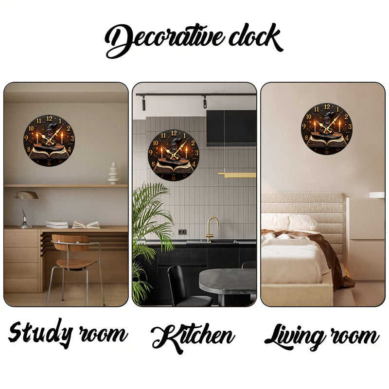 Wizard's Spellbook Wall Clock