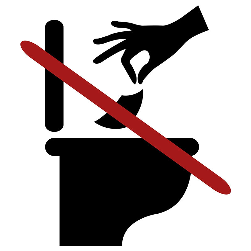 Do Not Throw Waste Toilet Warning Sticker