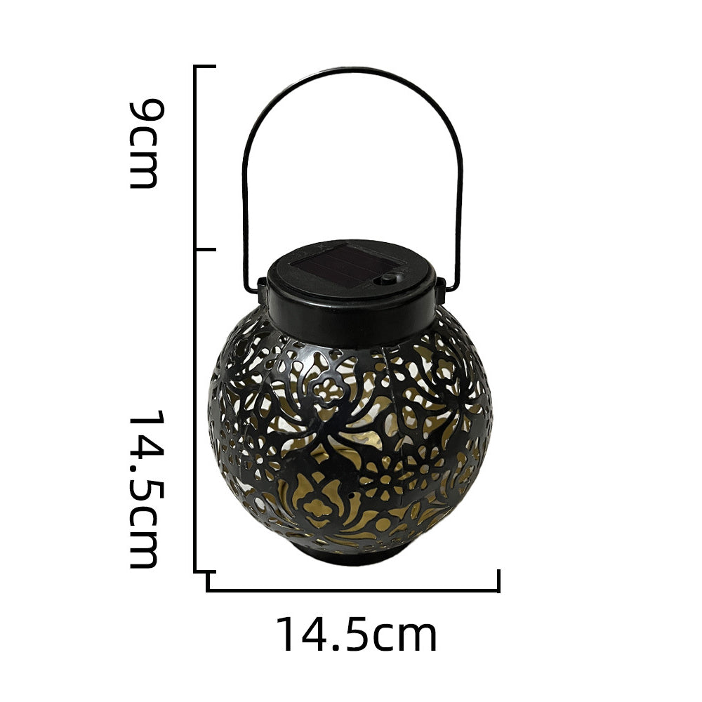 Moroccan Solar Filigree Metal Lantern