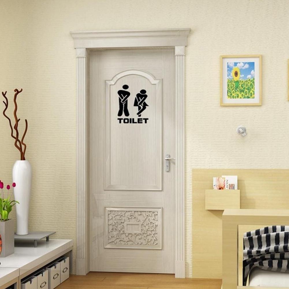 Humorous Toilet Door Sticker