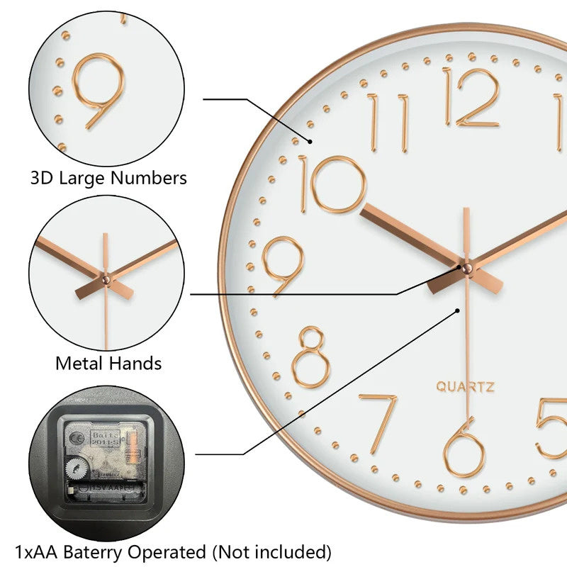 8-Inch Nordic Minimalist Wall Clock