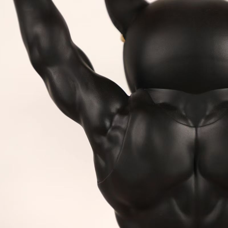 Muscular French Bulldog Butler Tray Statue