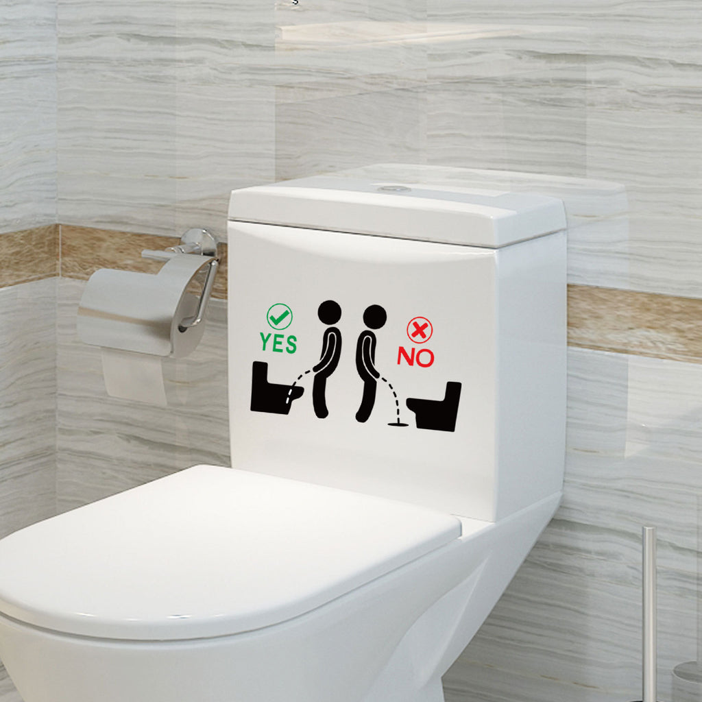Toilet Seat Etiquette Instruction Sticker