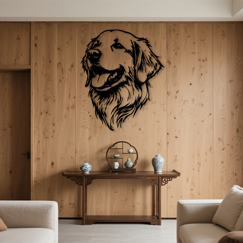 Golden Retriever Portrait Metal Wall Art