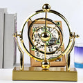 Golden Gyroscopic Orbit Sculpture Decoration