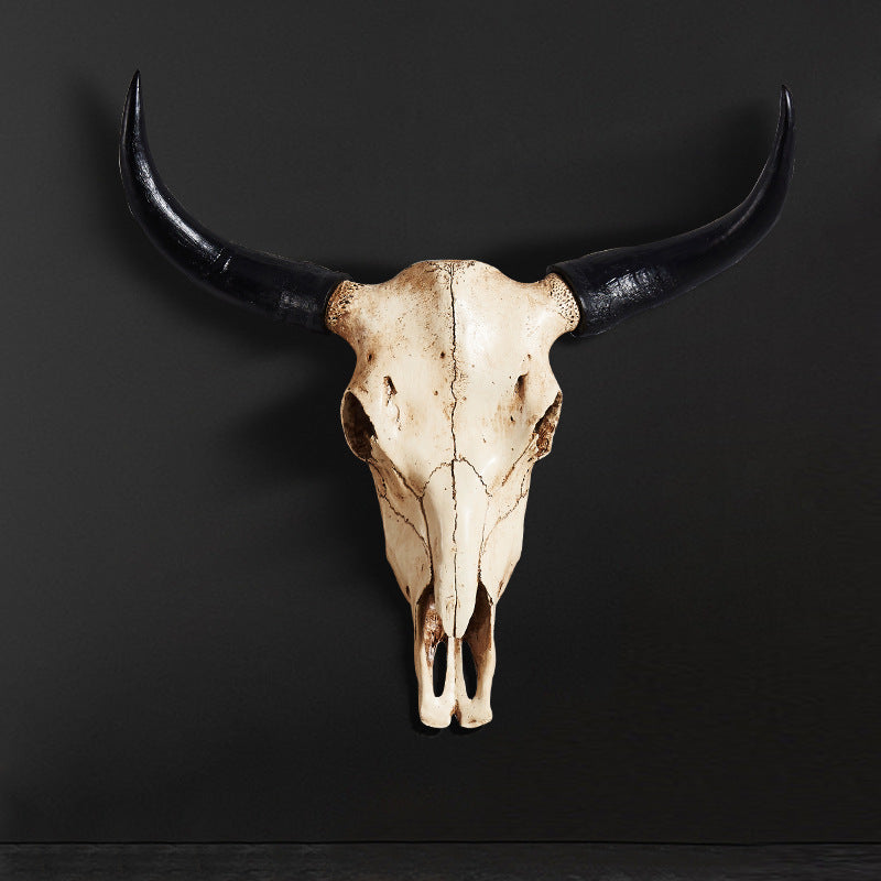 Rustic Wild Cow Skull Wall Sculpture