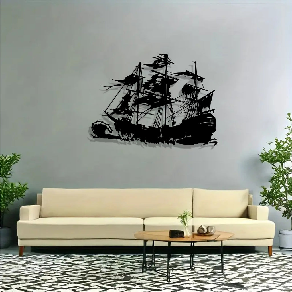 Pirate Ship Metal Wall Art