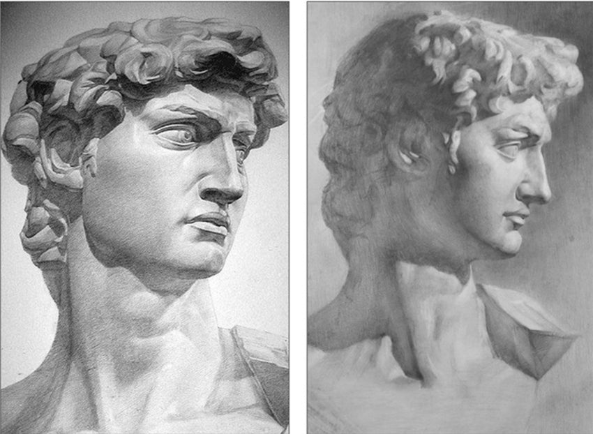 Greek Style David Bust Sculpture