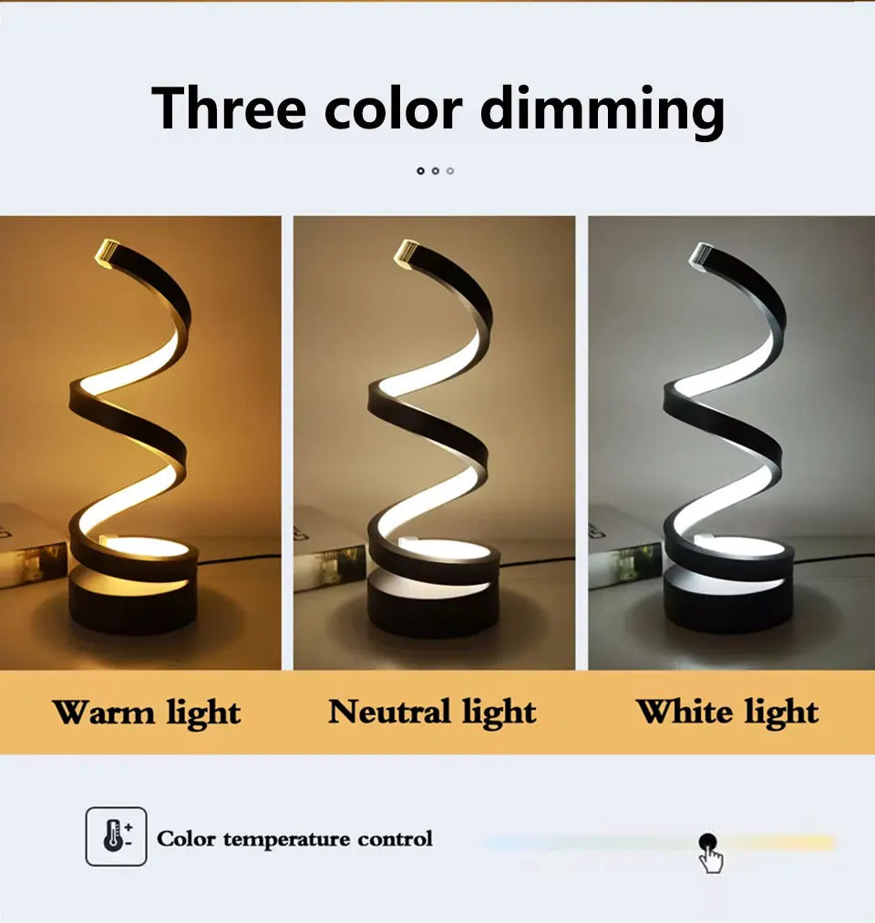 Nordic Helix Dimmable LED Table Lamp