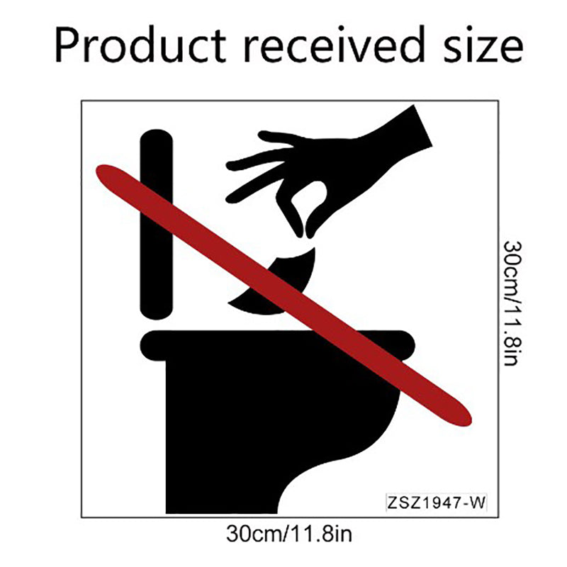 Do Not Throw Waste Toilet Warning Sticker