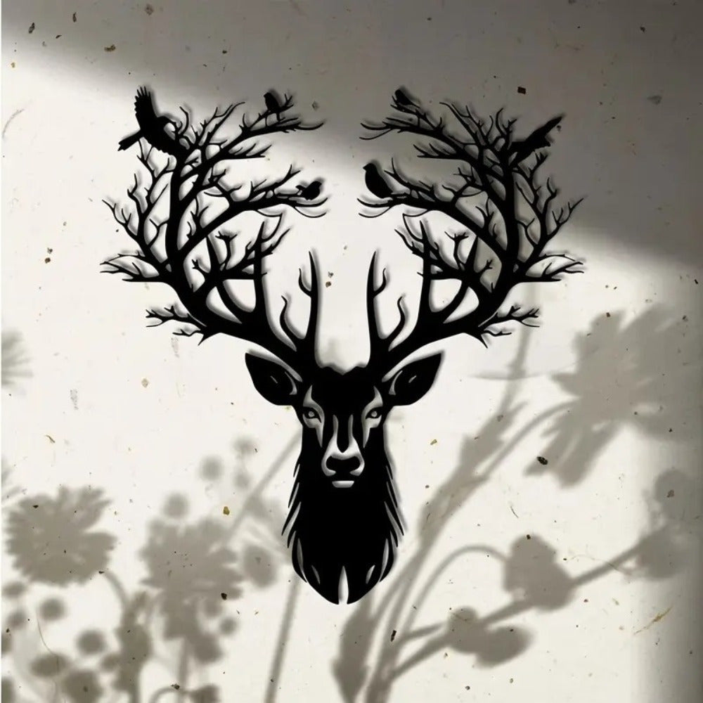Forest Stag Silhouette Wall Art