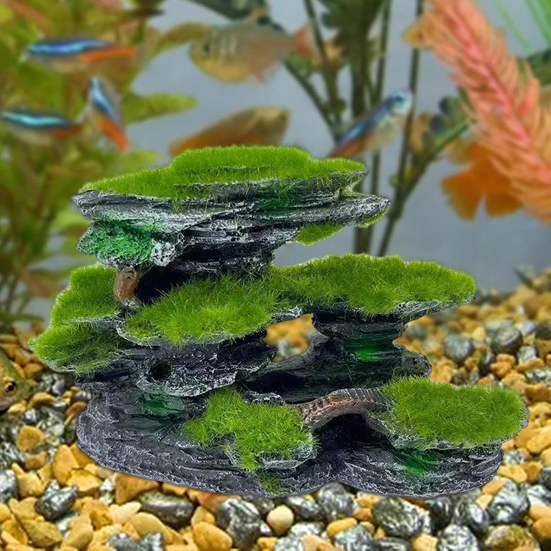 Layered Moss Rock Aquarium Ornament