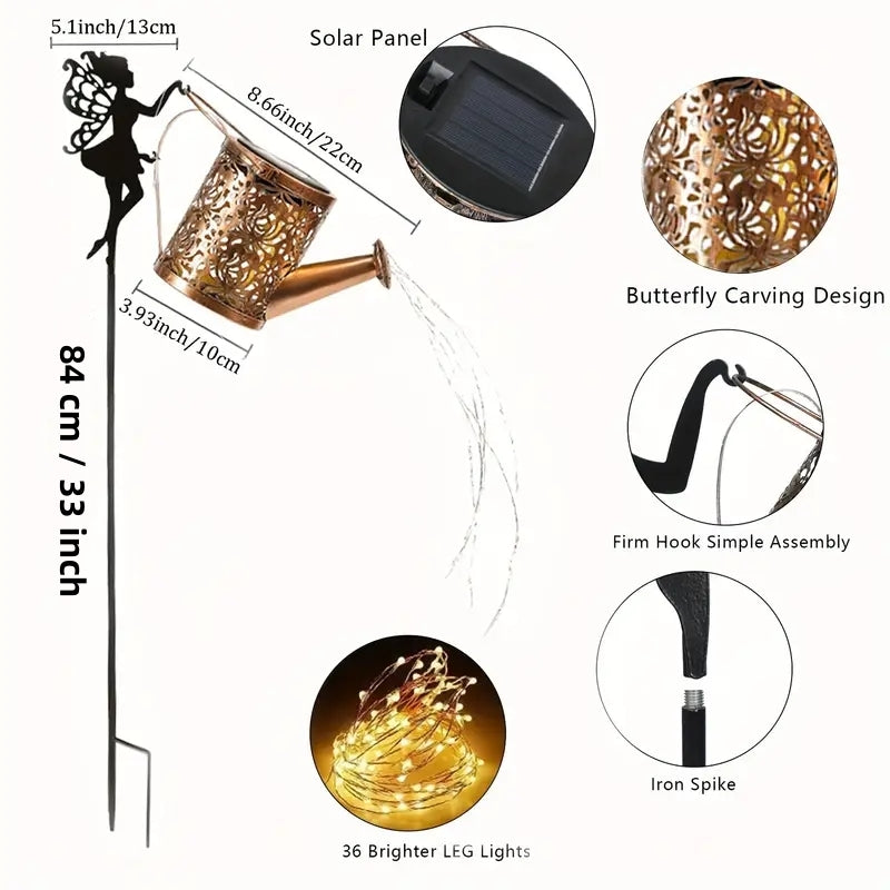Solar Fairy Silhouette Garden Light Decoration