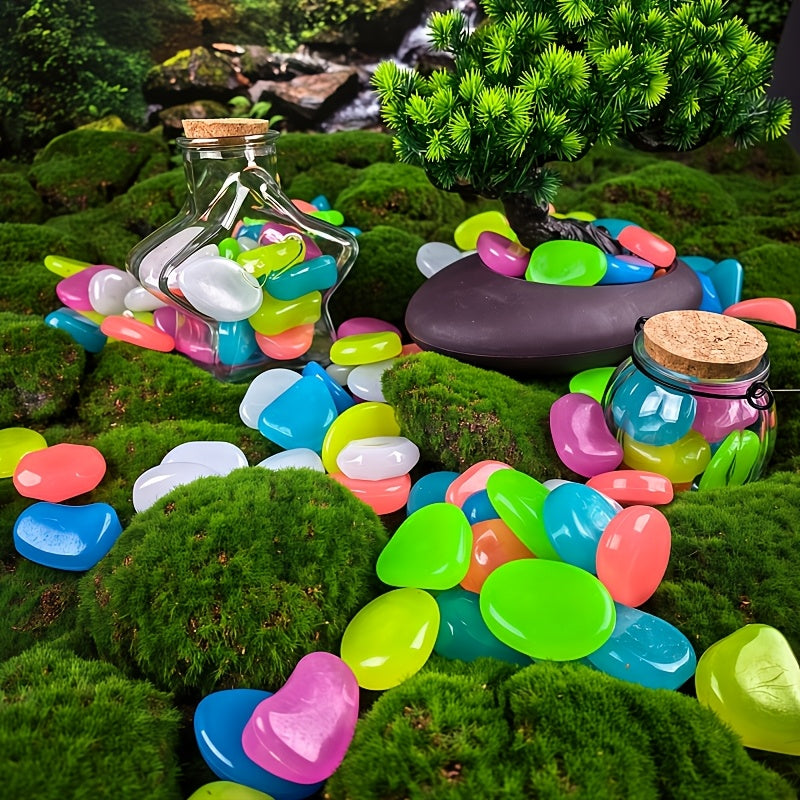 20PCS Large Glow Pebbles Garden Decoration