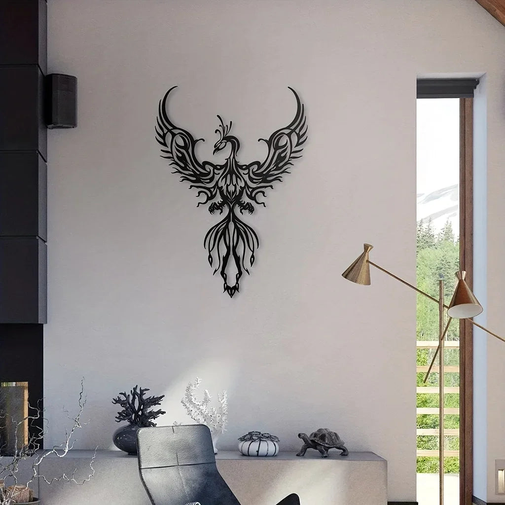 Phoenix Rising Metal Wall Art