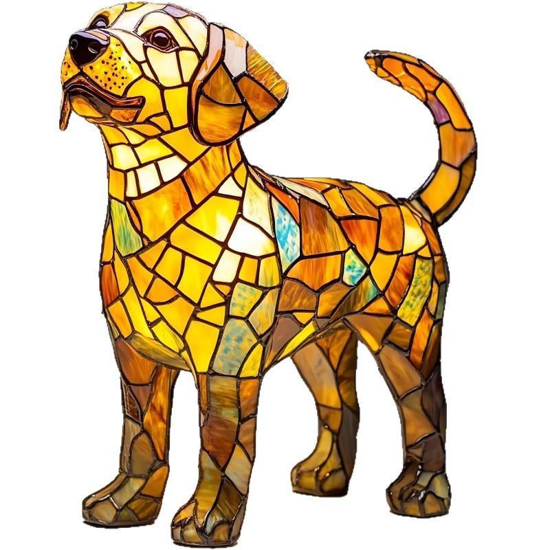 Stained Glass Labrador Dog Lamp