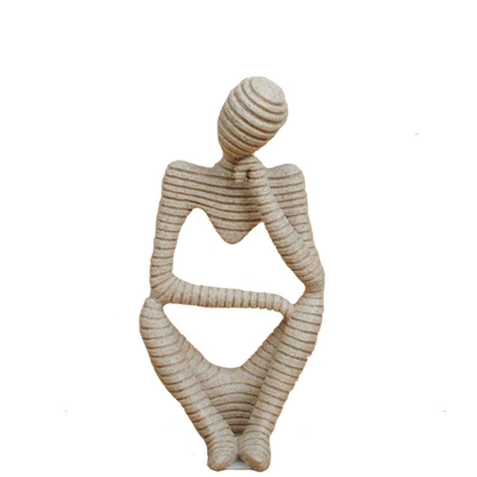 Abstract Thinking Figure Sculpture