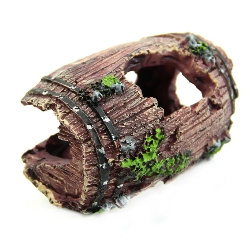 Hollow Barrel Aquarium Ornament