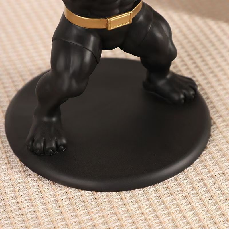 Muscular French Bulldog Butler Tray Statue