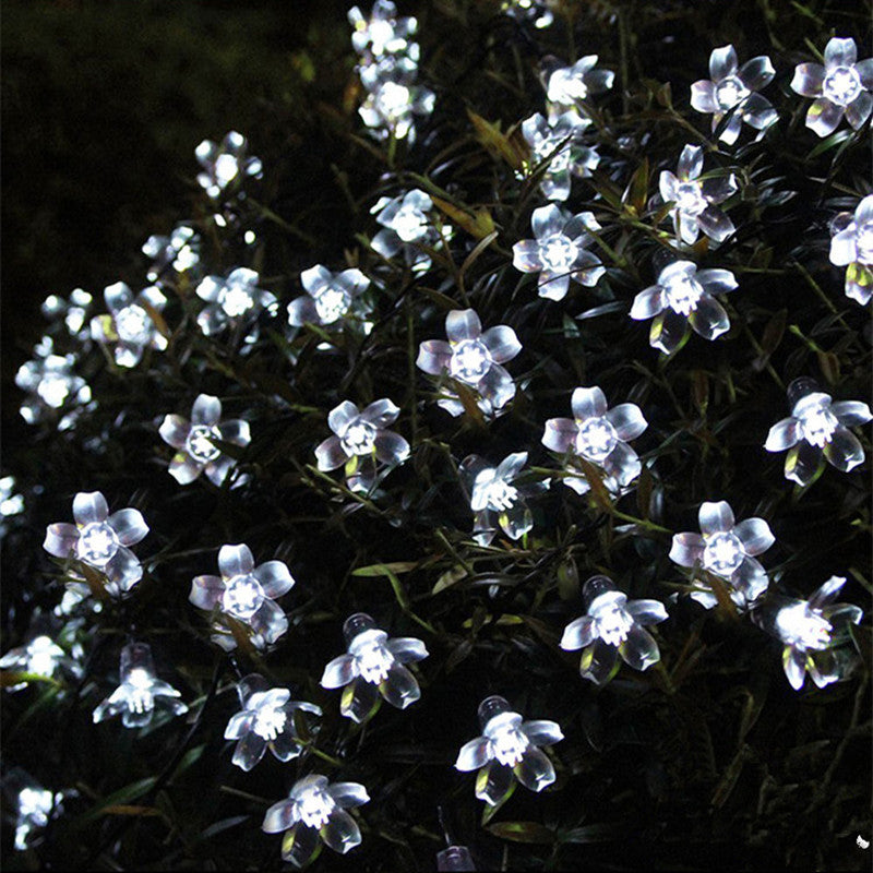 Solar Colorful Flower String Garden Light Decoration