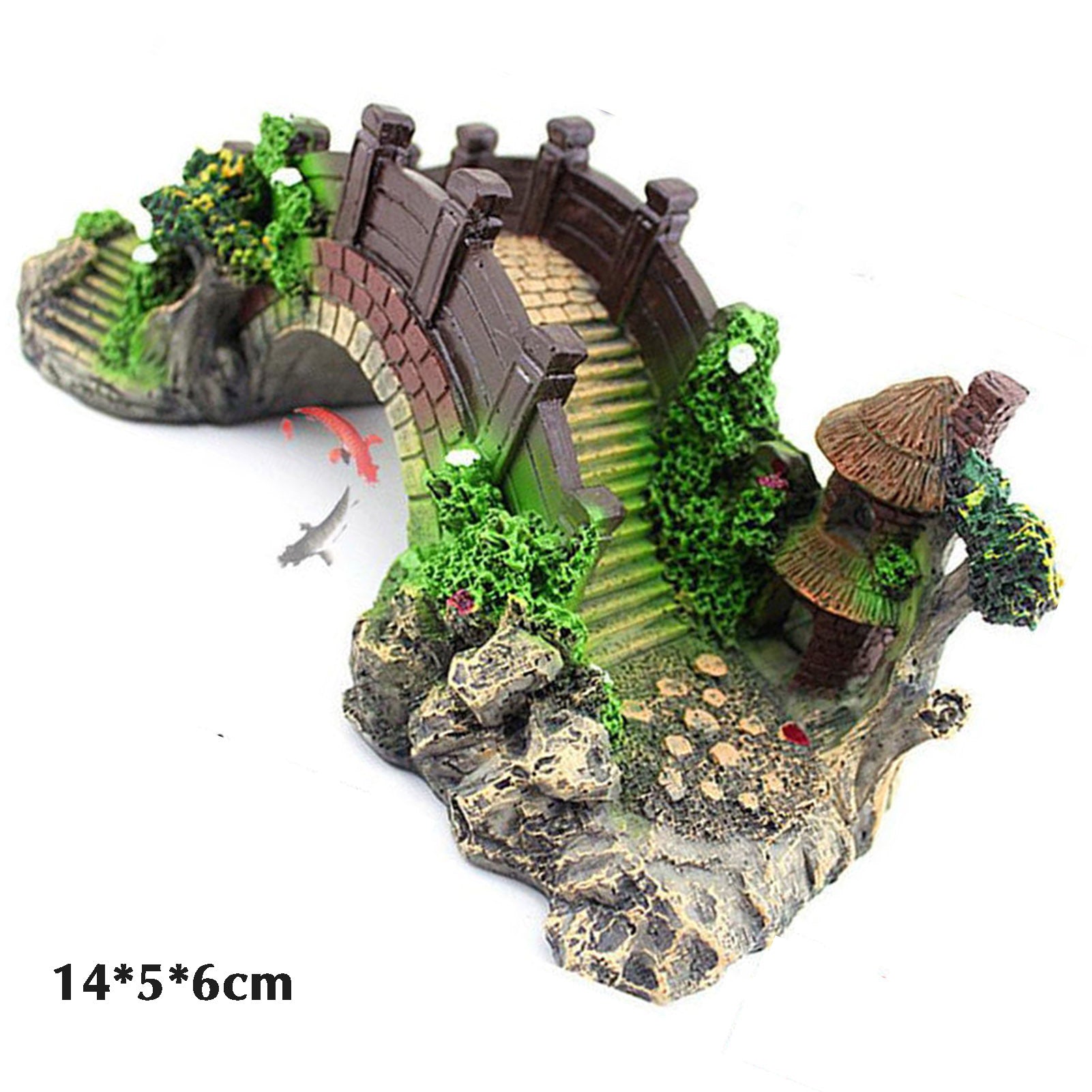 Japanese Garden Bridge Aquarium Ornament
