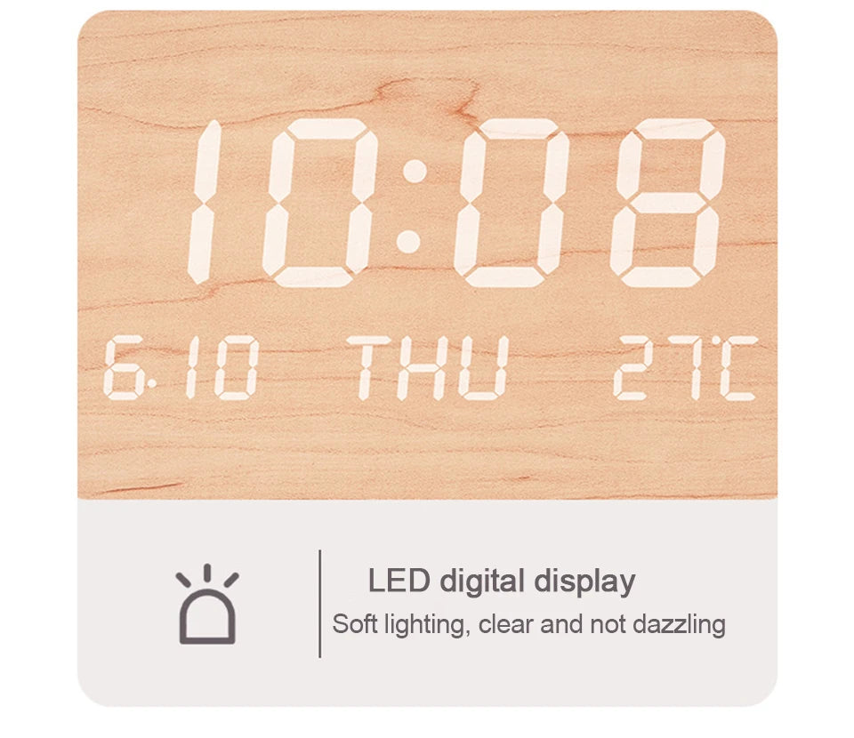 Nordic Round LED Digital Wall Clock