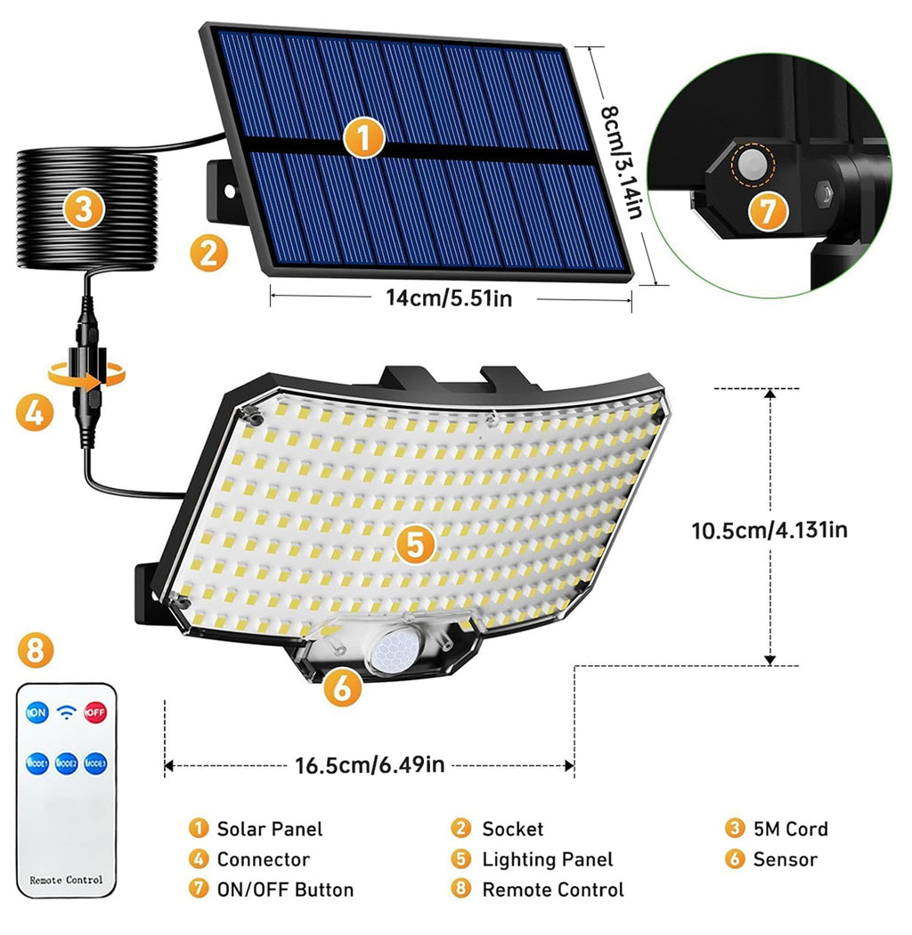 Solar 234 LED Motion Sensor Light Decoration