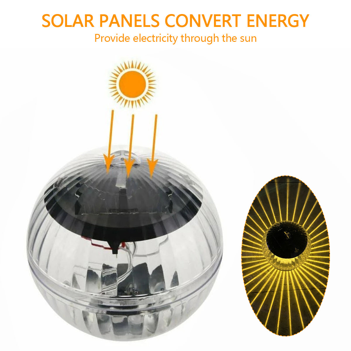 Solar Crackle Glass Ball Garden Light Decoration